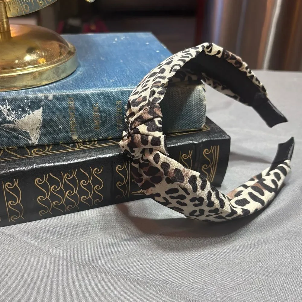 Leopard Print Headband New! Fashion Headband for Women & Girls Wide Top Knot